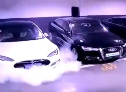 Tesla Model S Appears to Catch Fire Spontaneously in China