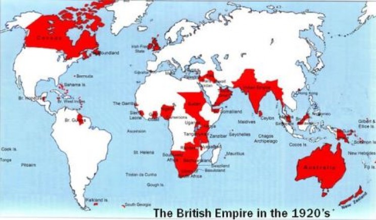 Map of British colonies Map of British colonies