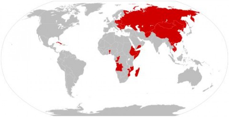 Map of socialist states between 1979 and 1983 Map of socialist states between 1979 and 1983
