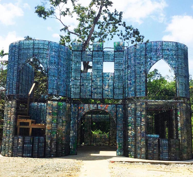 Building Plastic Bottle Village Plastic Bottle Village