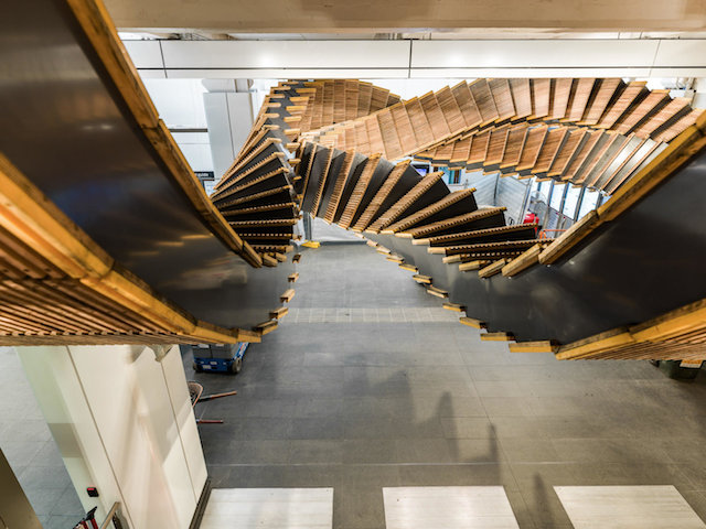 80-Year-Old Railway Station Escalators Are Turned Into A Striking Art Installation 80-Year-Old Railway Station Escalators Are Turned Into A Striking Art Installation