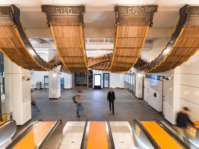 80-Year-Old Railway Station Escalators Are Turned Into A Striking Art Installation