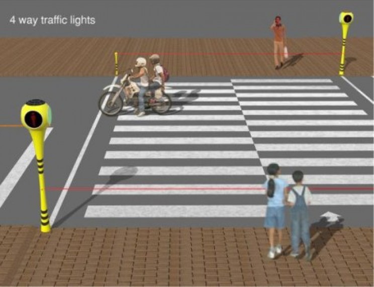 Futuristic Traffic Lights lasers