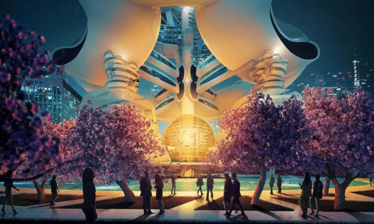 This Super Green Tower Will Feature a Landing Pad for Your Flying Car This Super Green Tower Will Feature a Landing Pad for Your Flying Car