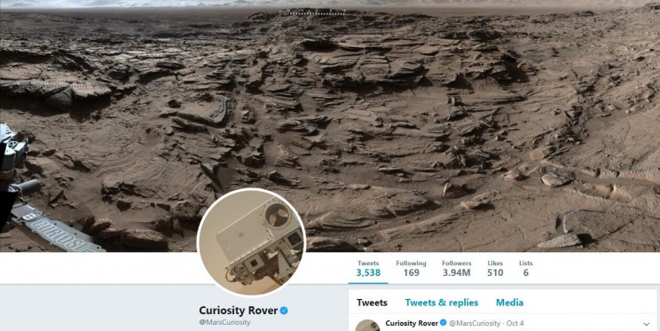 Curiosity Rover Twitter Account Curiosity Rover Twitter Account