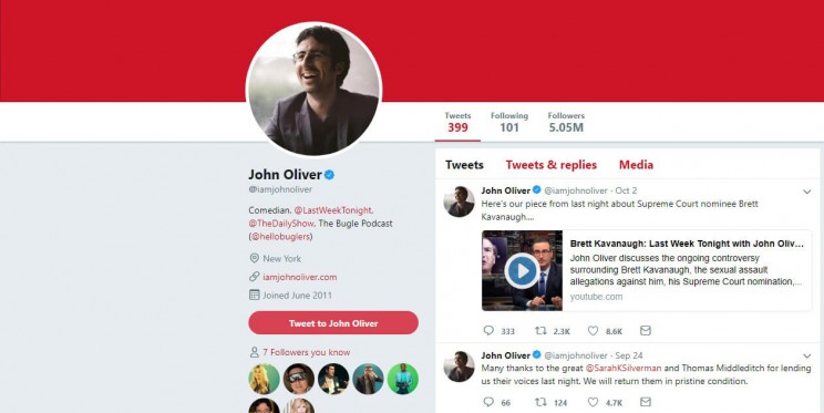 John Oliver Twitter John Oliver Twitter