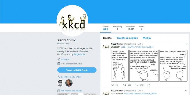 XKCD Comic Twitter Account XKCD Comic Twitter Account