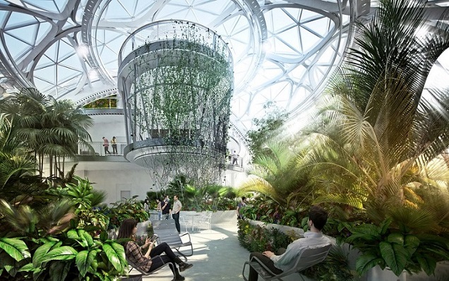 Amazon Finally Unveils Spheres, Their New Natural, Domed Work Spaces Amazon Finally Unveils Spheres, Their New Natural, Domed Work Spaces