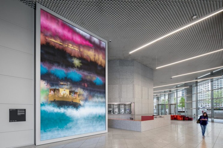 This Massive Artwork on Display in a Lobby in Chicago is Painted by an Algorithm This Massive Artwork on Display in a Lobby in Chicago is Painted by an Algorithm