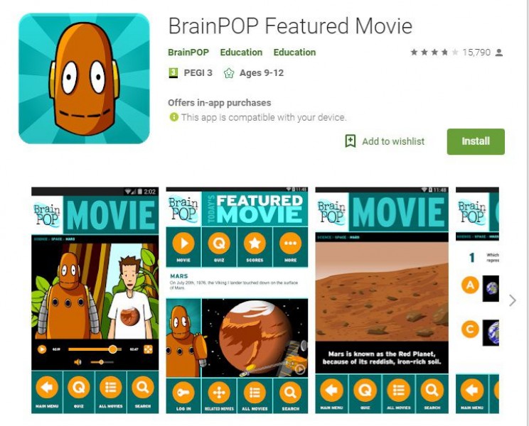 science apps for smartphones BrainPOP