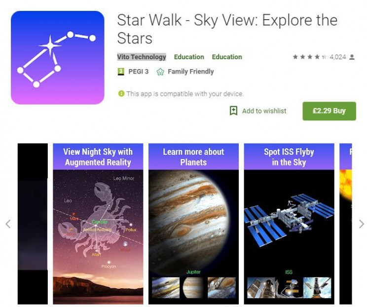 science apps for smartphones Starwalk
