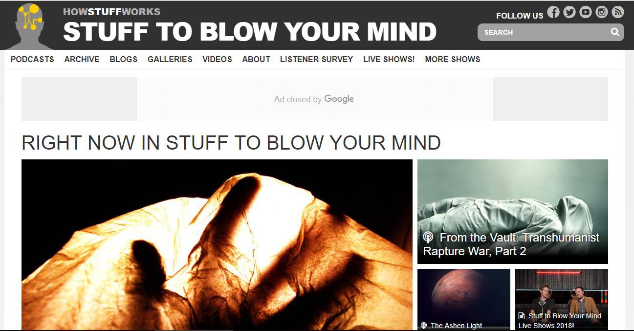 Stuff to Blow Your Mind Science Podcast