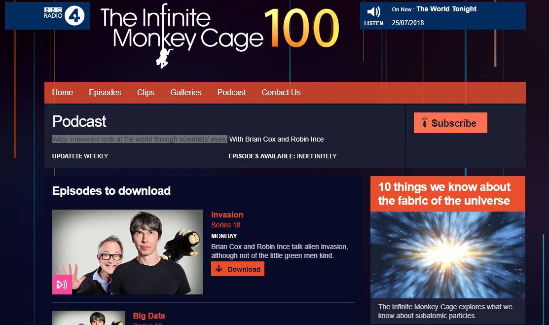 The Infinite Monkey Cage Science Podcast