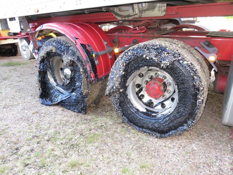 This Super Heated Australian Road Melted Drivers' Tires