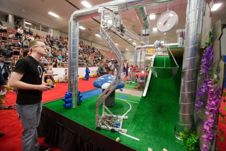 MIT Students' Robots Compete in Willy Wonka-Themed Obstacle Course