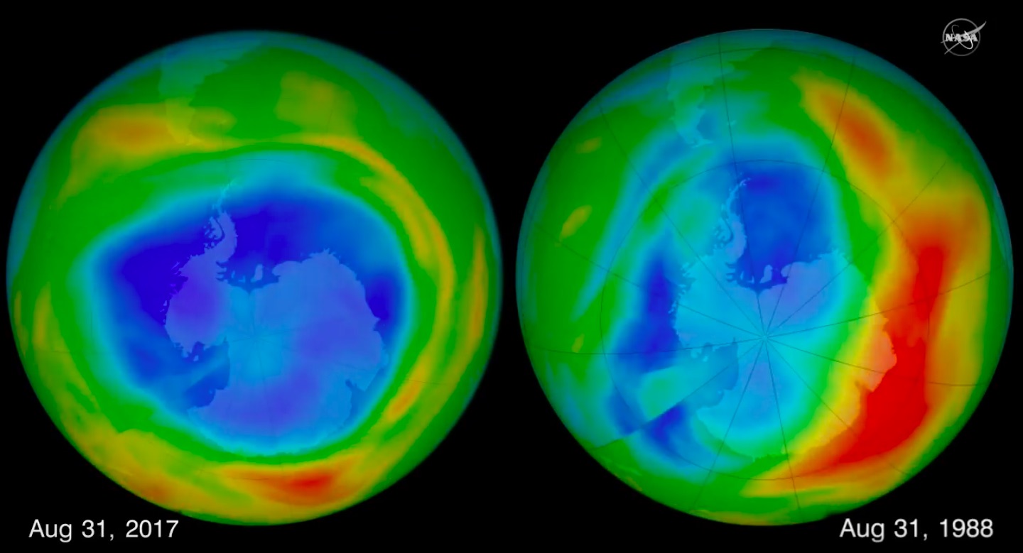 NASA Reports That the Hole in the Ozone Layer Is the Smallest It's Been ...