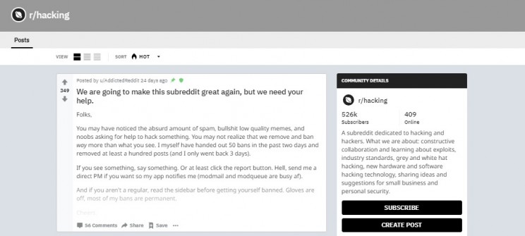 best subreddits for engineers hacking