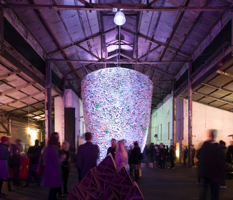 9000 bottles were needed to create this sculpture