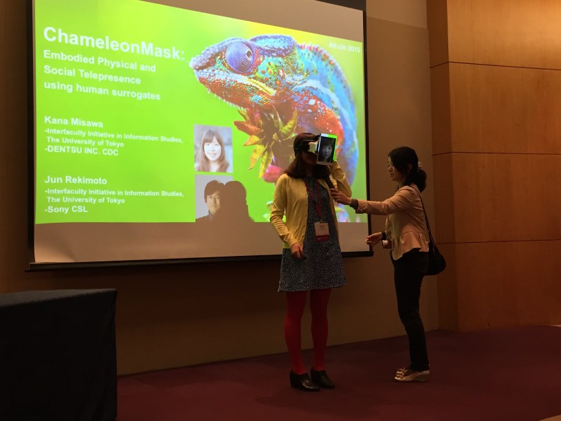 Chameleon Mask let's you present at a conference from the couch.