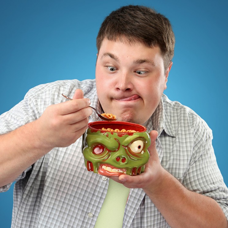 This zombi head cereal bowl will make your day.
