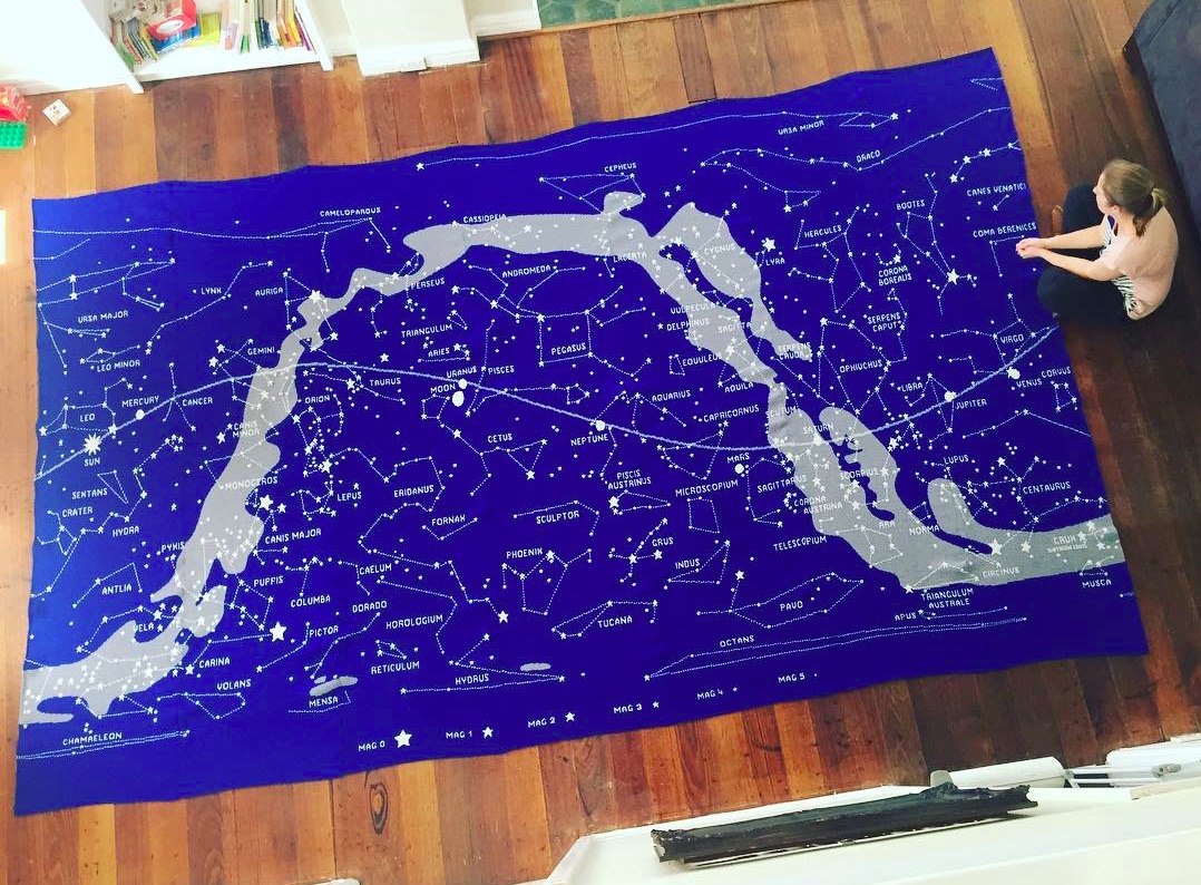 This Engineer Hacked a Retro Knitting Machine to Create a Giant Stellar Map This Engineer Hacked a Retro Knitting Machine to Create a Giant Stellar Map