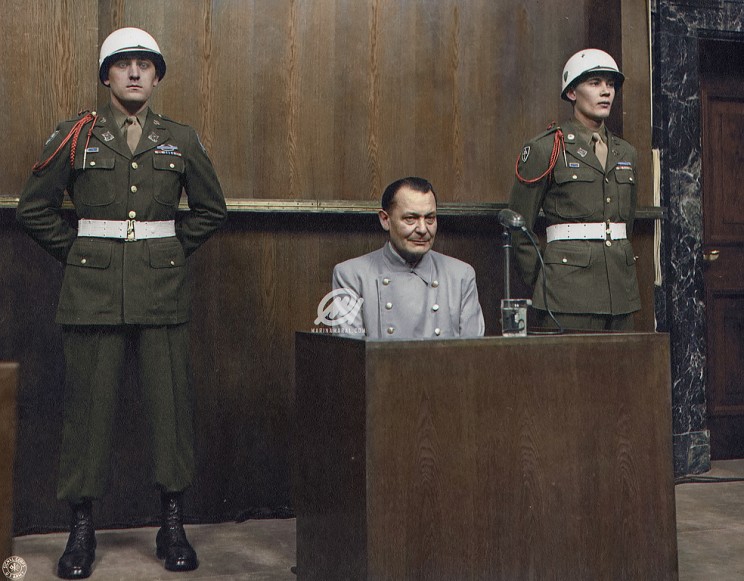 Hermann Göring Sits In The Dock At The Nuremberg Trial, 1946. This Artist Colorizes Historic Photos and Makes Them Look Like They Happened Just Yesterday