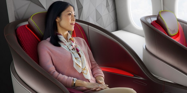 Boeing 777 passenger cabin