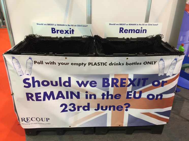 voting Brexit recycling bin