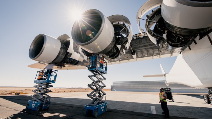 Stratolaunch: The World's Biggest Plane Just Started Its Six 747 Engines Stratolaunch: The World's Biggest Plane Just Started Its Six 747 Engines