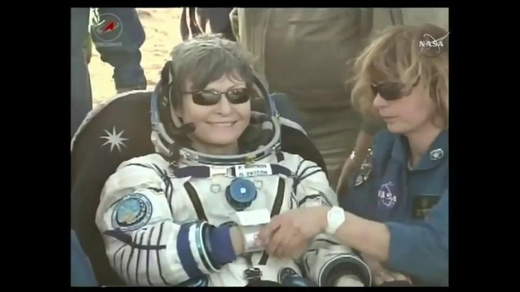 Record-Breaking Astronaut Peggy Whitson Returns Home from ISS
