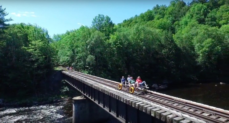 Traveling Through the Adirondacks Just Got Easier with Railbiking