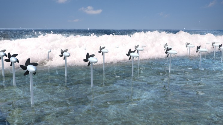 Japan Develops Unique Wave-Catching Turbines to Harvest Power