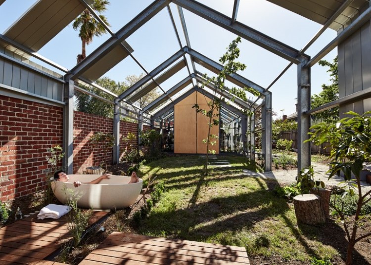 Australian home inside out extension blurs the outside and inside