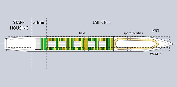 Floor plan of the Panama Papers Jail