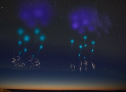 The Azure Rocket Launch and Northern Lights Combination Is out of This World