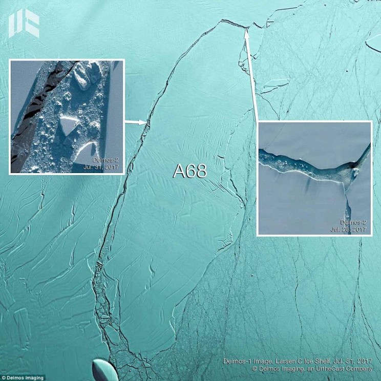 Iceberg Four Times the Size of Greater London Is Drifting Out to Sea from Antarctica Iceberg Four Times the Size of Greater London Is Drifting Out to Sea from Antarctica