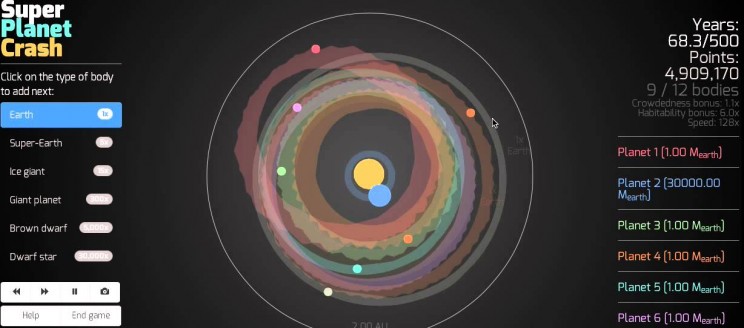 physics games planet crash