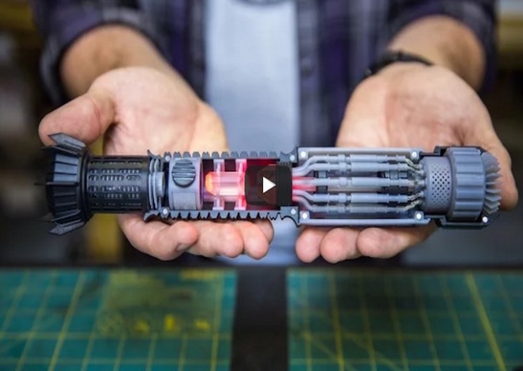 Tested Uses a 3D Printer to Perfectly Create a Sith Lightsaber