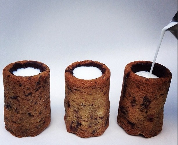 Milk shot in a Cookie Glass
