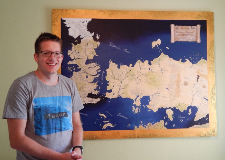 Talented Girl Drew Amazing Game of Thrones Map for her Brother