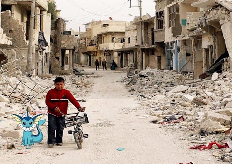 Artist is Using Pokemon to Expose the Harsh Reality of the Syrian War Zone