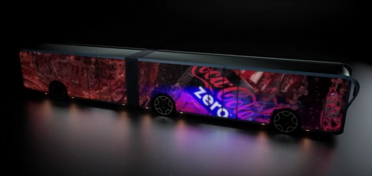 The Willie bus: A concept LCD-covered bus from the future