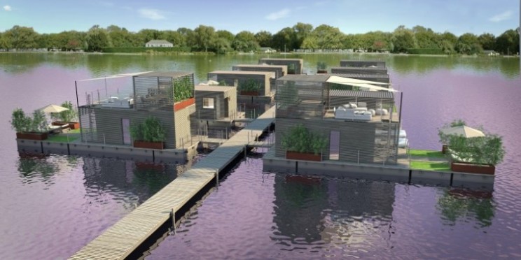 Abifloat floating village designed by Italian yacht designer