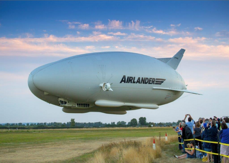Giant Helium-filled Hybrid Airship Airlander Makes First Historic Flight