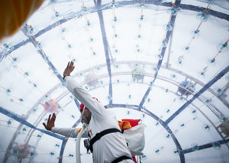 Man In Bubble Hamster Wheel Stopped By Coast Guard Again