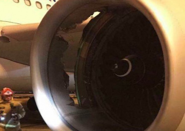 Passenger Plane Makes Emergency Landing With Massive Hole in Engine