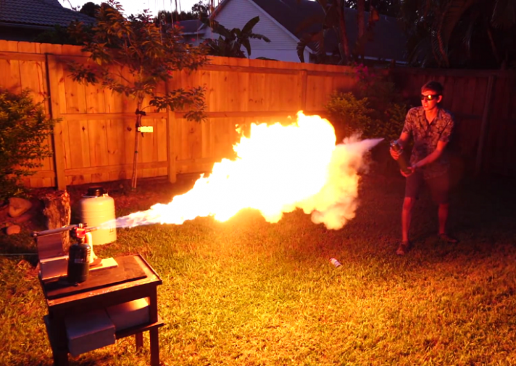 Liquid Nitrogen Freeze-Ray Vs. Flamethrower