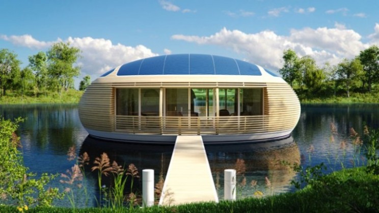 WaterNest 100 solar powered floating home concept