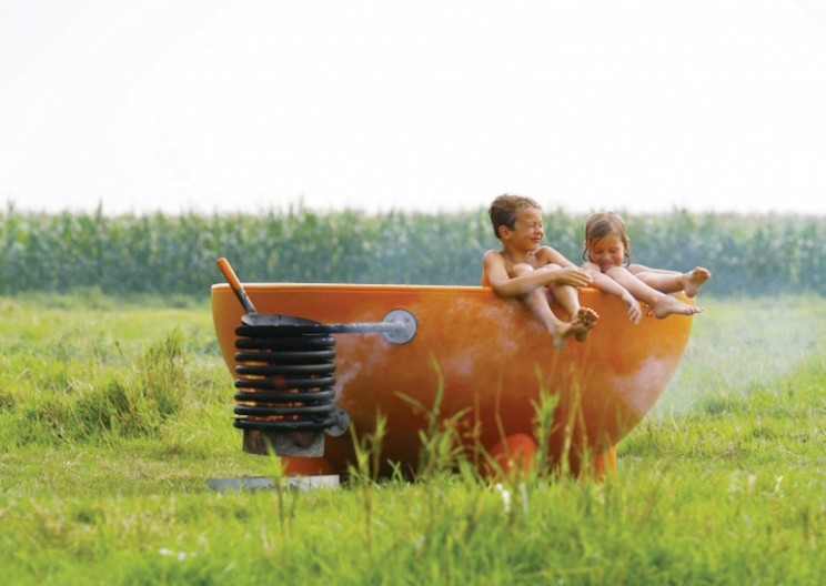Portable Wood Powered Hot Tub Takes Relaxation Anywhere