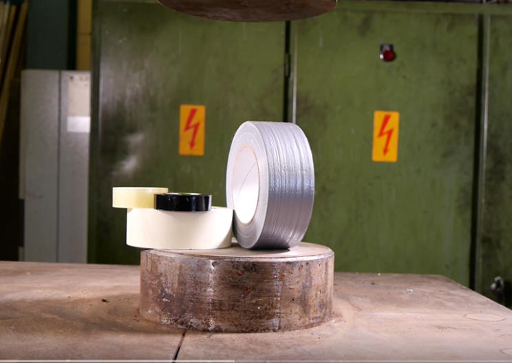 Hydraulic Press vs Duct Tape
